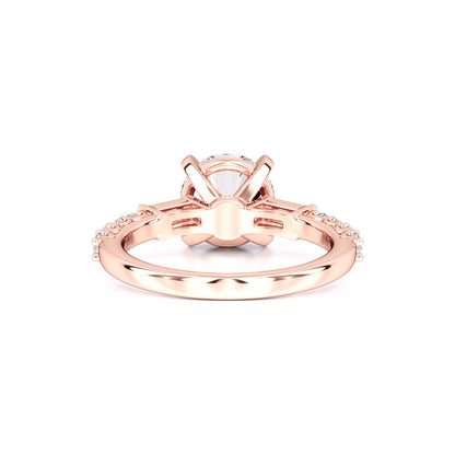 Nora Moissanite & Lab Grown Diamond Ring | Rose Gold | 3