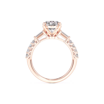 Nora Moissanite & Lab Grown Diamond Ring | Rose Gold | 4