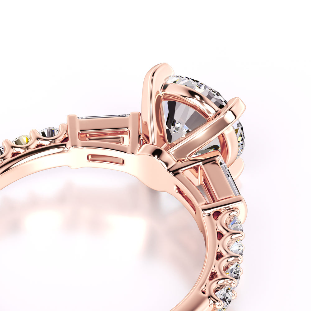 Nora Moissanite & Lab Grown Diamond Ring | Rose Gold | 2
