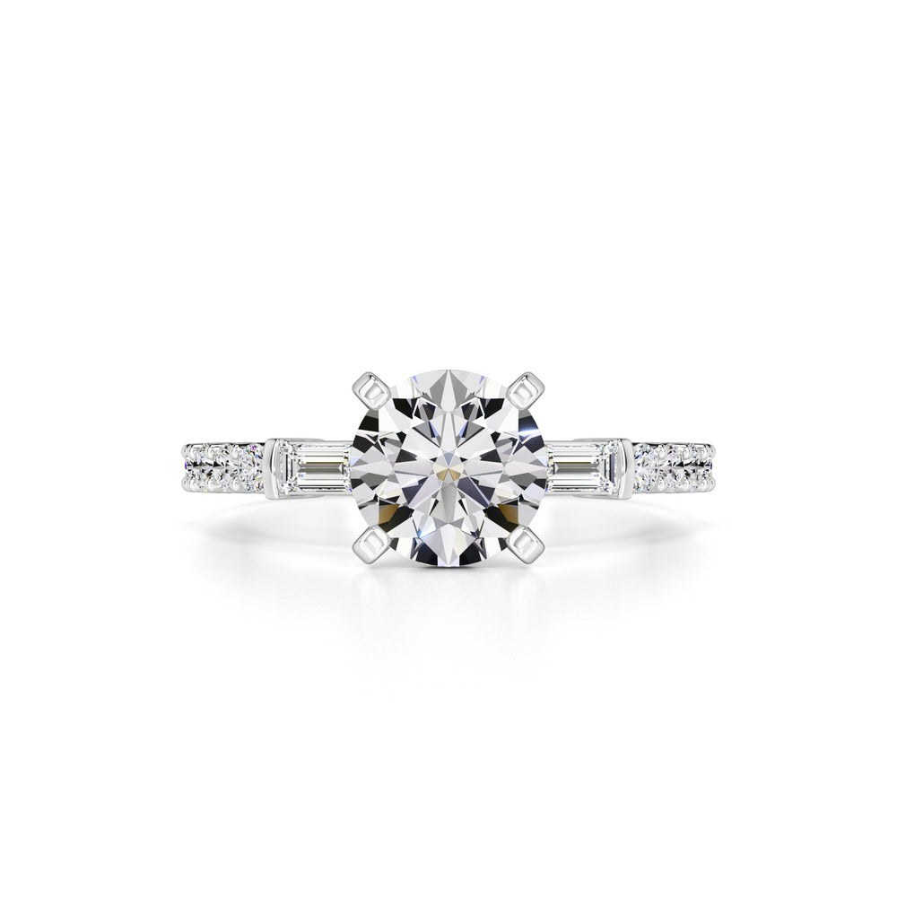 Nora Moissanite & Lab Grown Diamond Ring | White Gold | 1