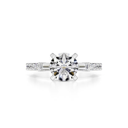 Nora Moissanite & Lab Grown Diamond Ring | White Gold | 1