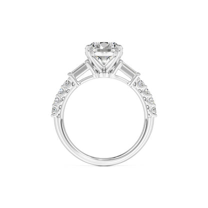 Nora Moissanite & Lab Grown Diamond Ring | White Gold | 4