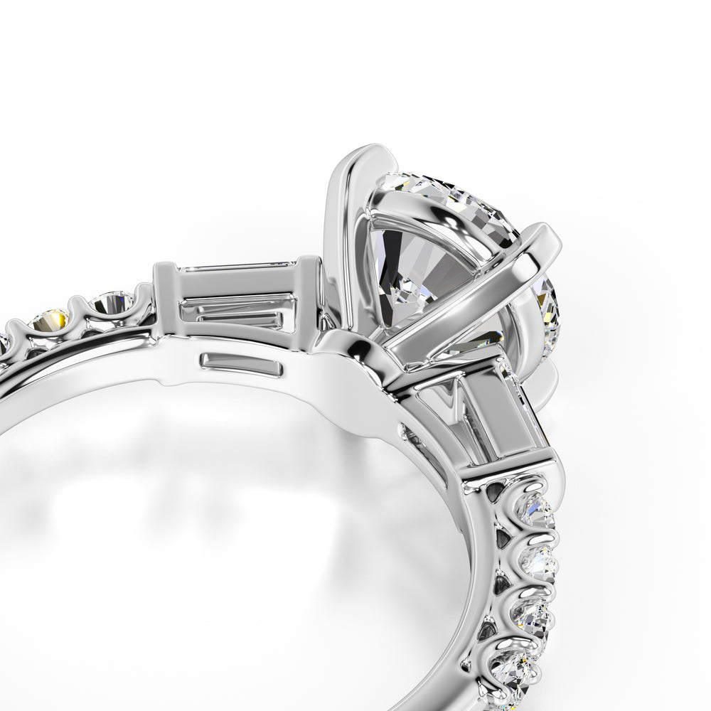 Nora Moissanite & Lab Grown Diamond Ring | White Gold | 2