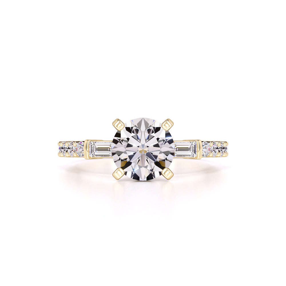 Nora Moissanite & Lab Grown Diamond Ring | Yellow Gold | 1