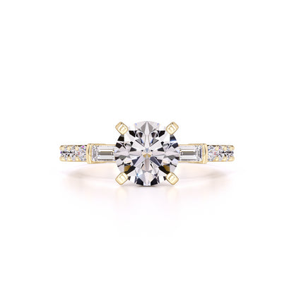Nora Moissanite & Lab Grown Diamond Ring | Yellow Gold | 1