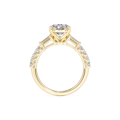 Nora Moissanite & Lab Grown Diamond Ring | Yellow Gold | 4