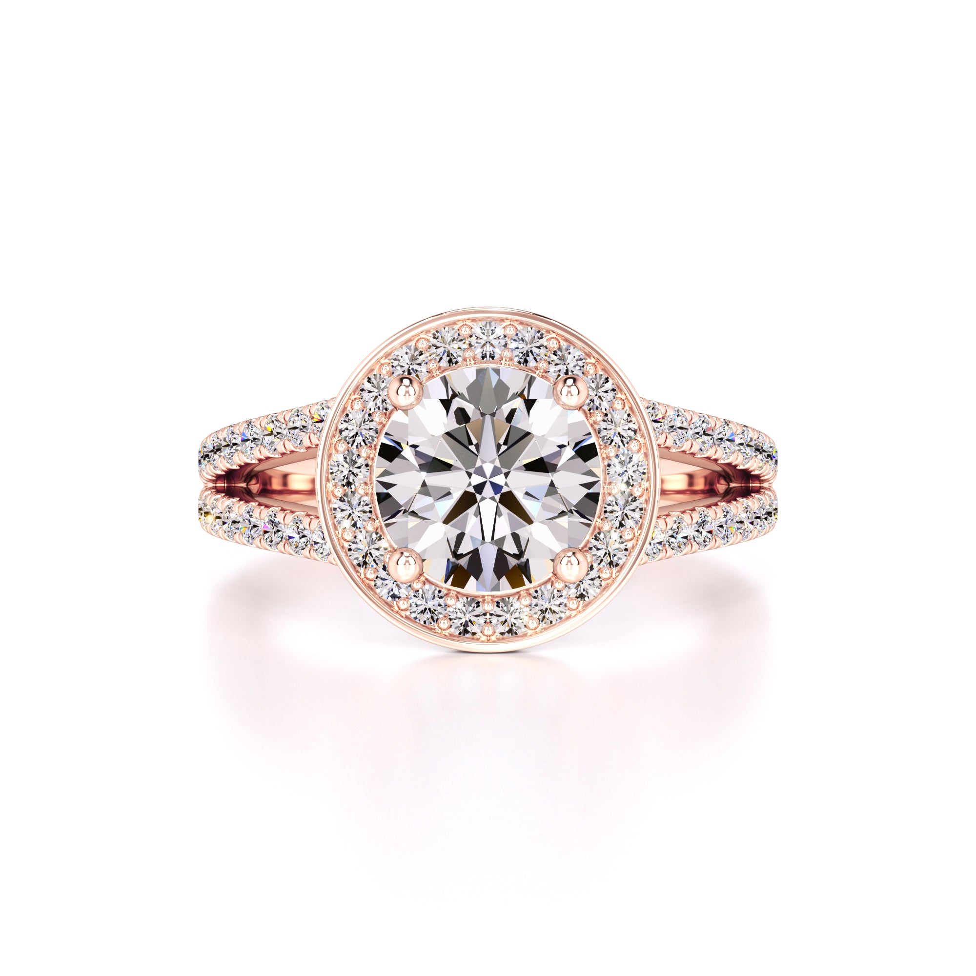 Danielle Moissanite & Lab Grown Diamond Ring | Rose Gold | 1
