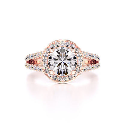 Danielle Moissanite & Lab Grown Diamond Ring | Rose Gold | 1