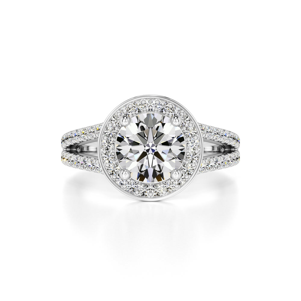 Danielle Moissanite & Lab Grown Diamond Ring | White Gold | 1
