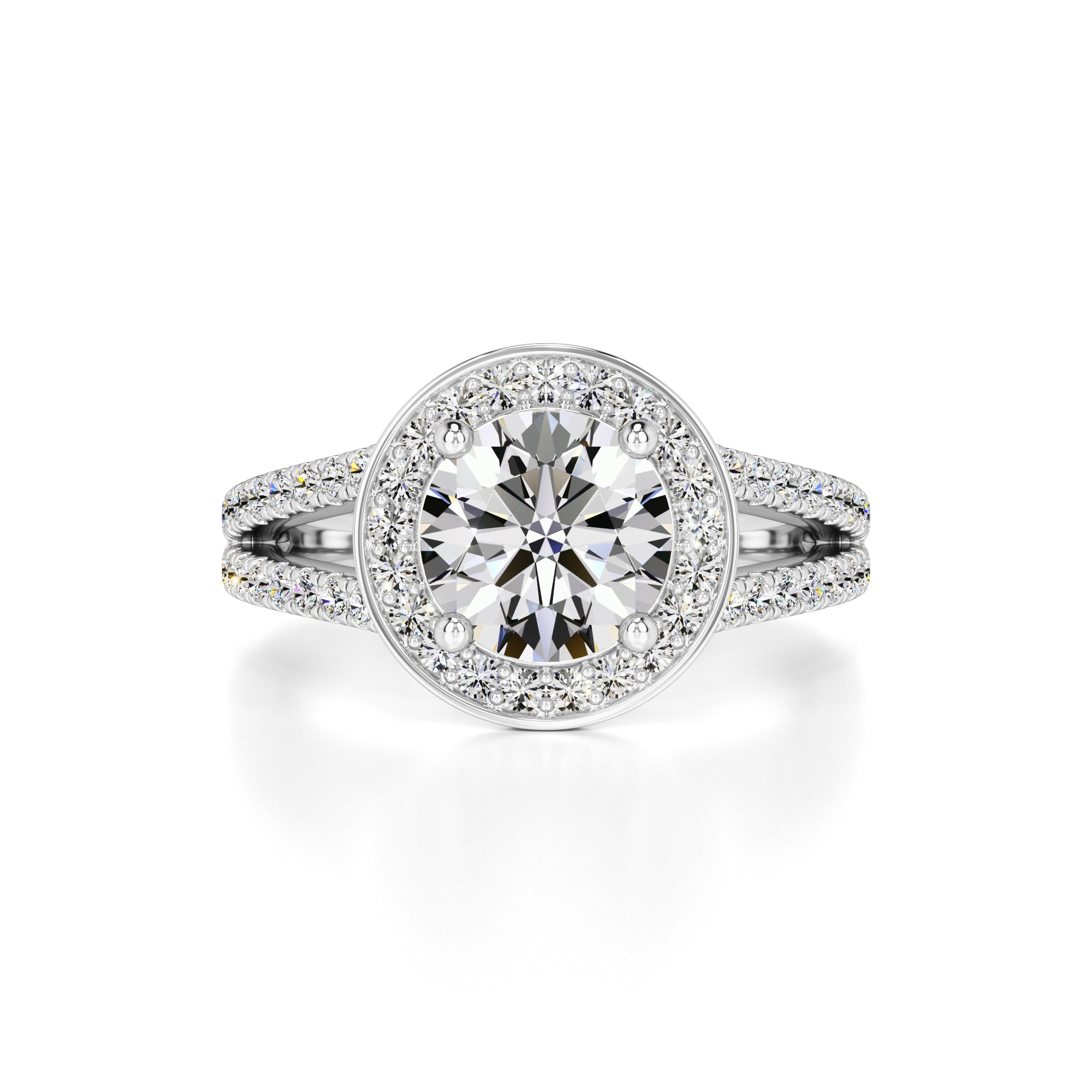 Danielle Moissanite & Lab Grown Diamond Ring | White Gold | 1