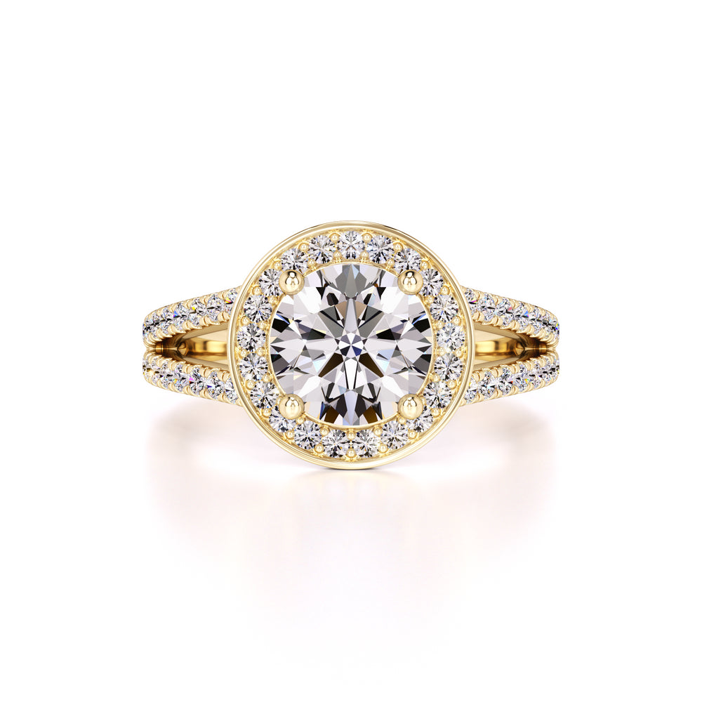 Danielle Moissanite & Lab Grown Diamond Ring | Yellow Gold | 1