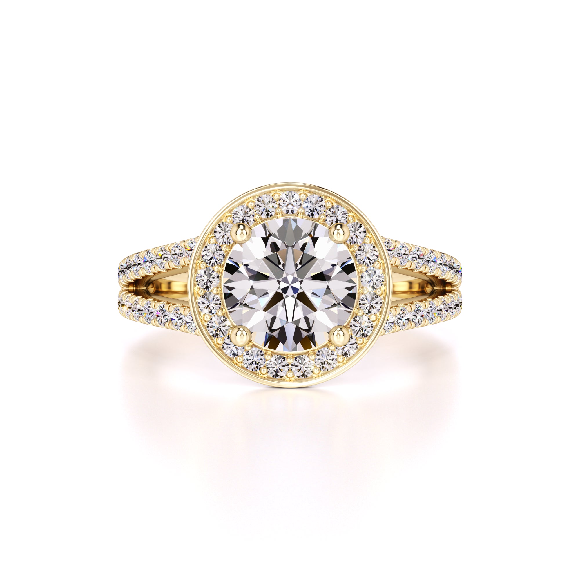 Danielle Moissanite & Lab Grown Diamond Ring | Yellow Gold | 1