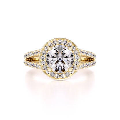 Danielle Moissanite & Lab Grown Diamond Ring | Yellow Gold | 1