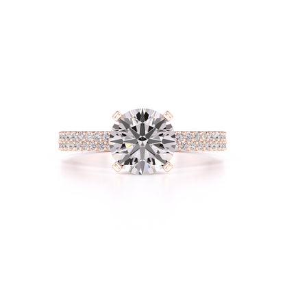Grace Moissanite & Lab Grown Diamond Ring | Rose Gold | 1