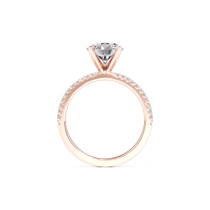 Grace Moissanite & Lab Grown Diamond Ring | Rose Gold | 4