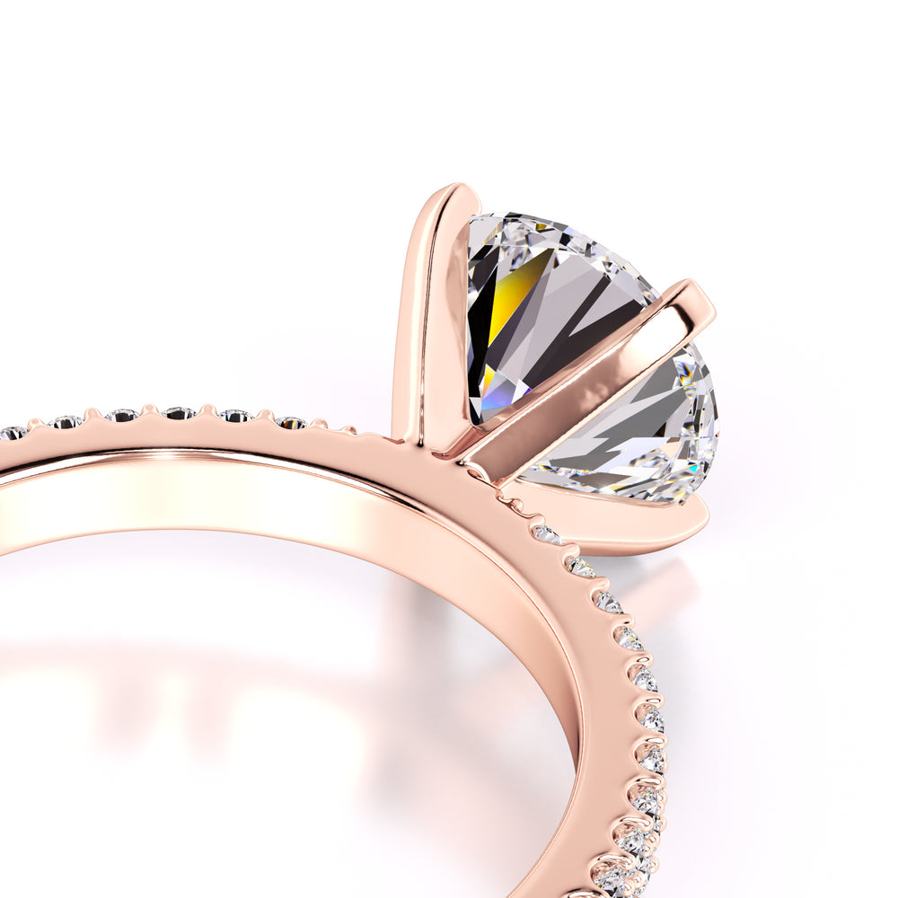 Grace Moissanite & Lab Grown Diamond Ring | Rose Gold | 2