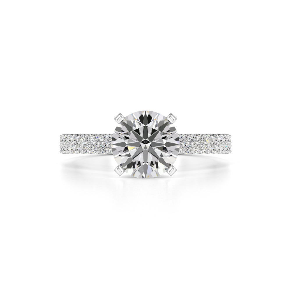 Grace Moissanite & Lab Grown Diamond Ring | White Gold | 1