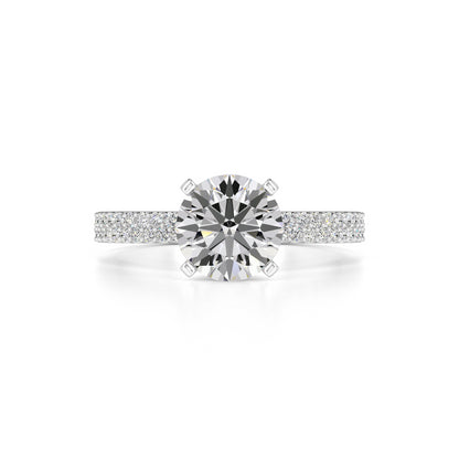 Grace Moissanite & Lab Grown Diamond Ring | White Gold | 1
