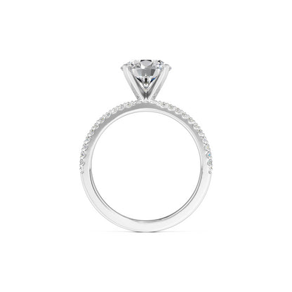 Grace Moissanite & Lab Grown Diamond Ring | White Gold | 4