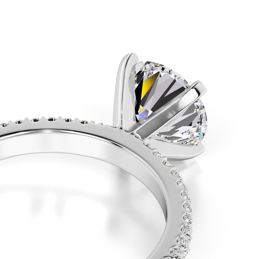 Grace Moissanite & Lab Grown Diamond Ring | White Gold | 2