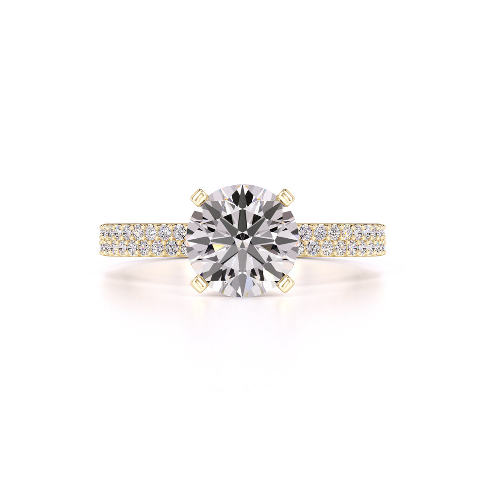 Grace Moissanite & Lab Grown Diamond Ring | Yellow Gold | 1