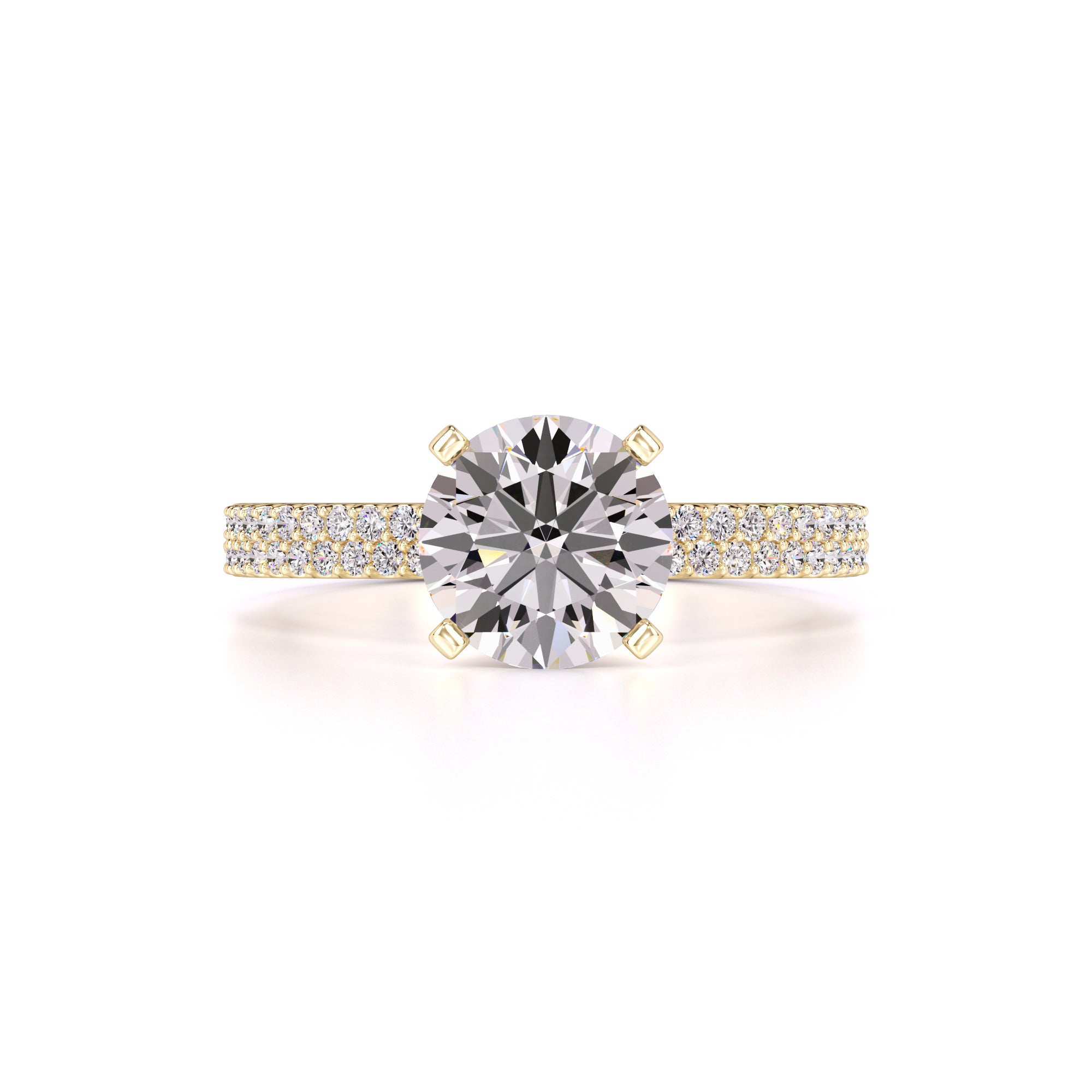 Grace Moissanite & Lab Grown Diamond Ring | Yellow Gold | 1