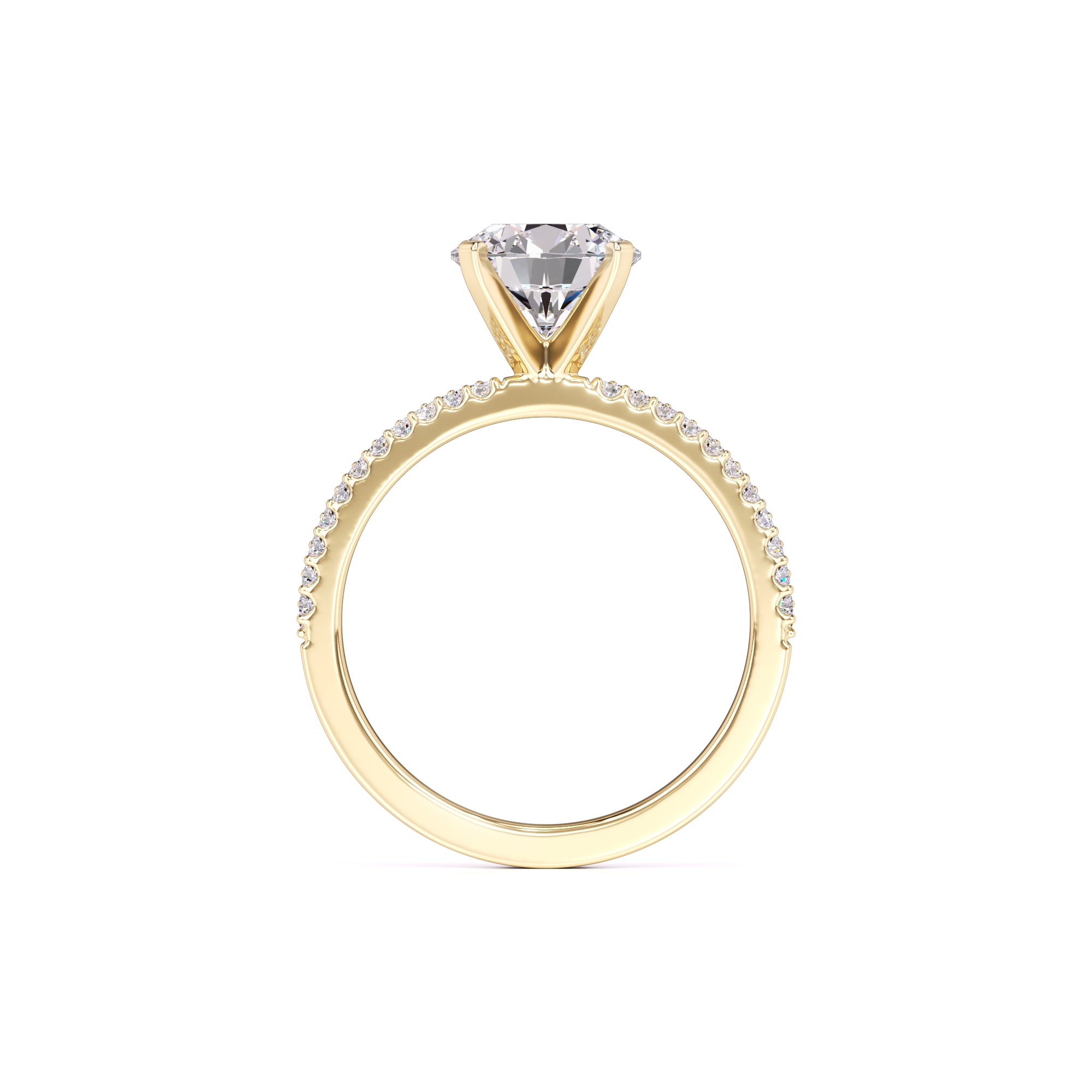 Grace Moissanite & Lab Grown Diamond Ring | Yellow Gold | 4