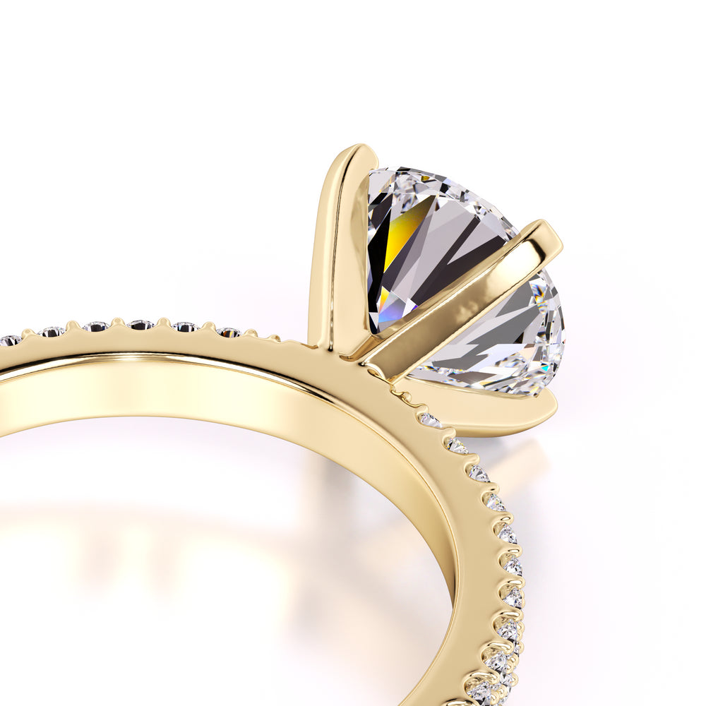 Grace Moissanite & Lab Grown Diamond Ring | Yellow Gold | 2
