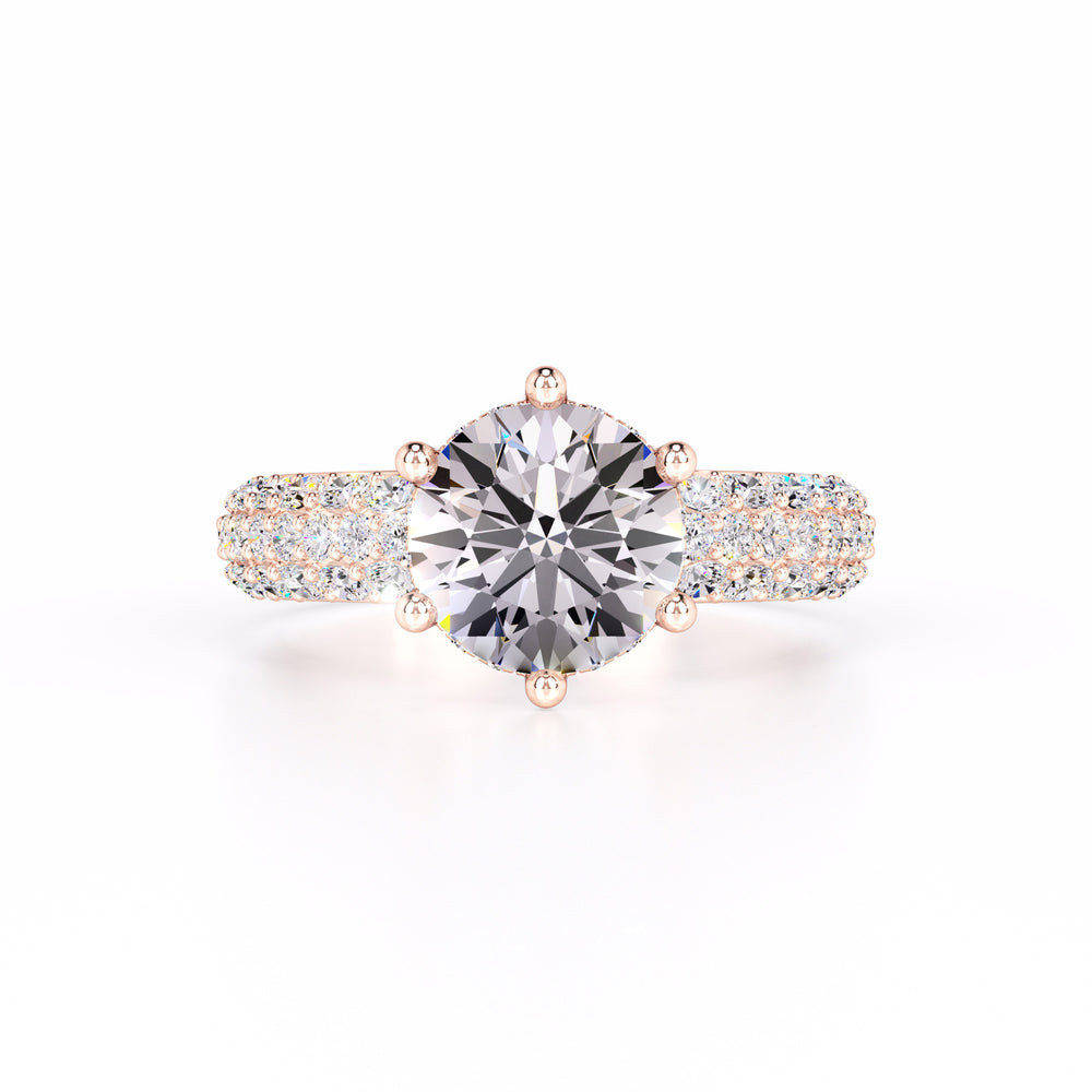 Brooklyn Moissanite & Lab Grown Diamond Ring | Rose Gold | 1