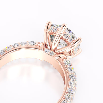 Brooklyn Moissanite & Lab Grown Diamond Ring | Rose Gold | 2