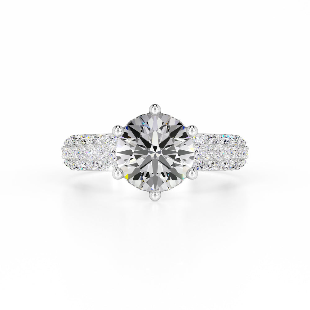 Brooklyn Moissanite & Lab Grown Diamond Ring | White Gold | 1