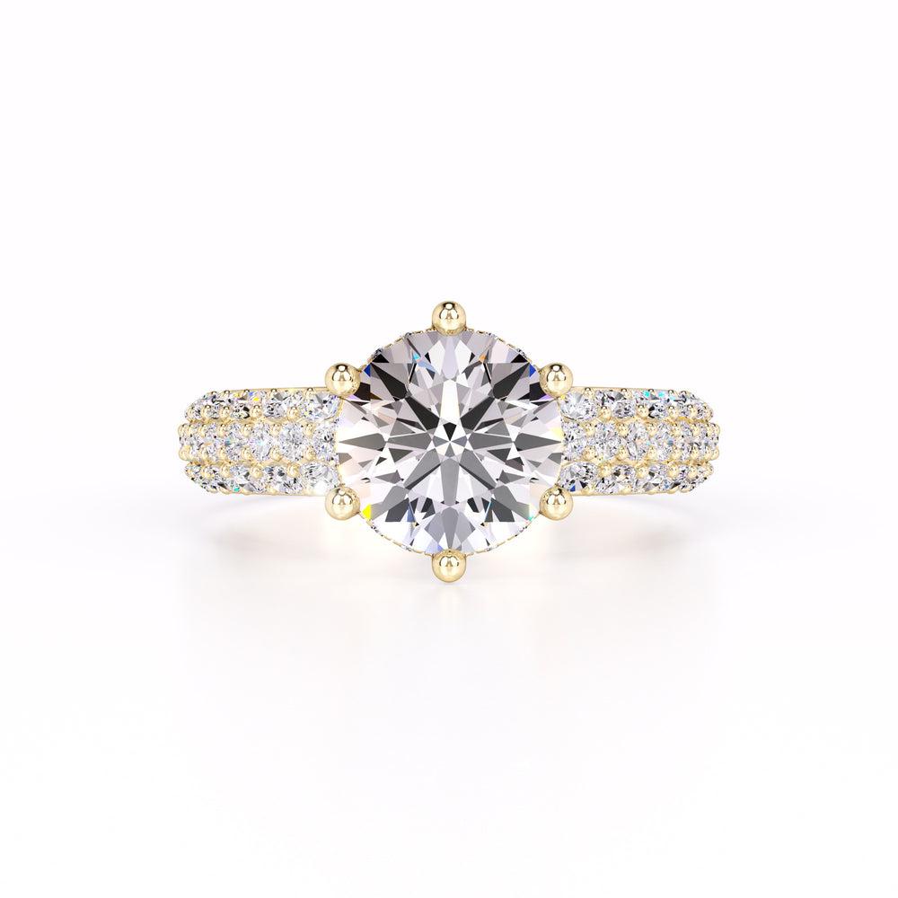 Brooklyn Moissanite & Lab Grown Diamond Ring | Yellow Gold | 1