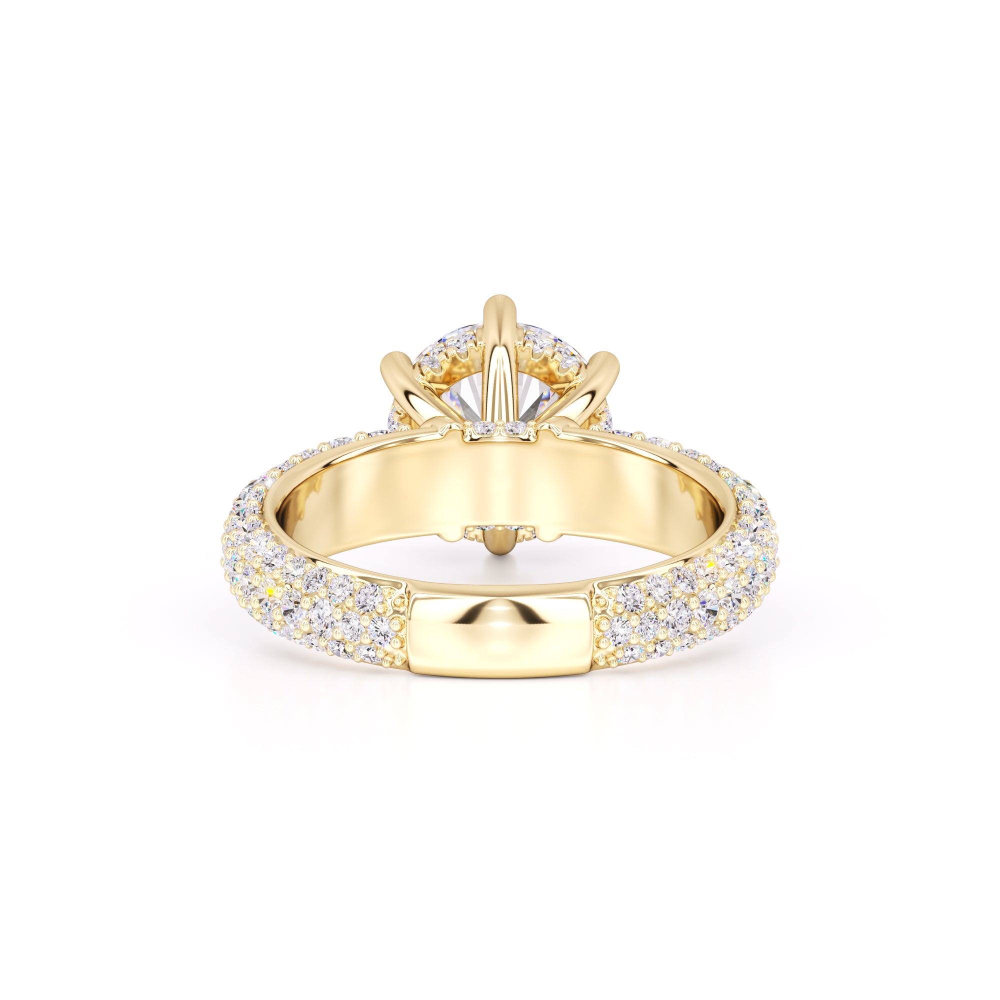 Brooklyn Moissanite & Lab Grown Diamond Ring | Yellow Gold | 3