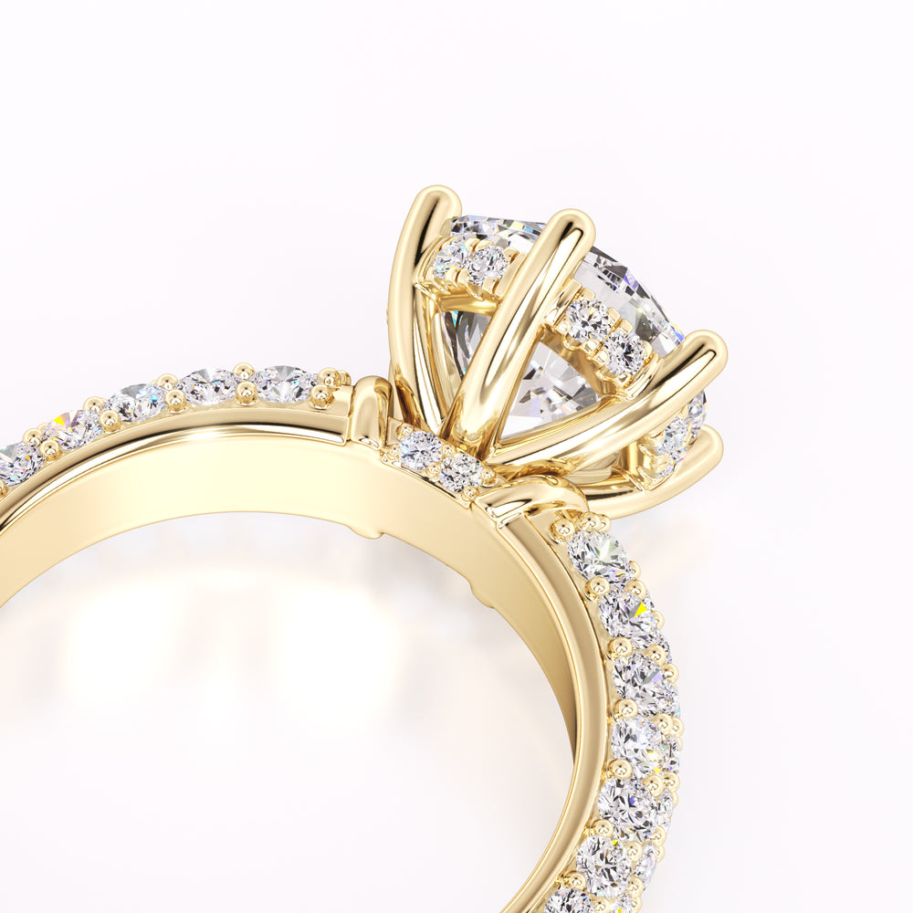 Brooklyn Moissanite & Lab Grown Diamond Ring | Yellow Gold | 2