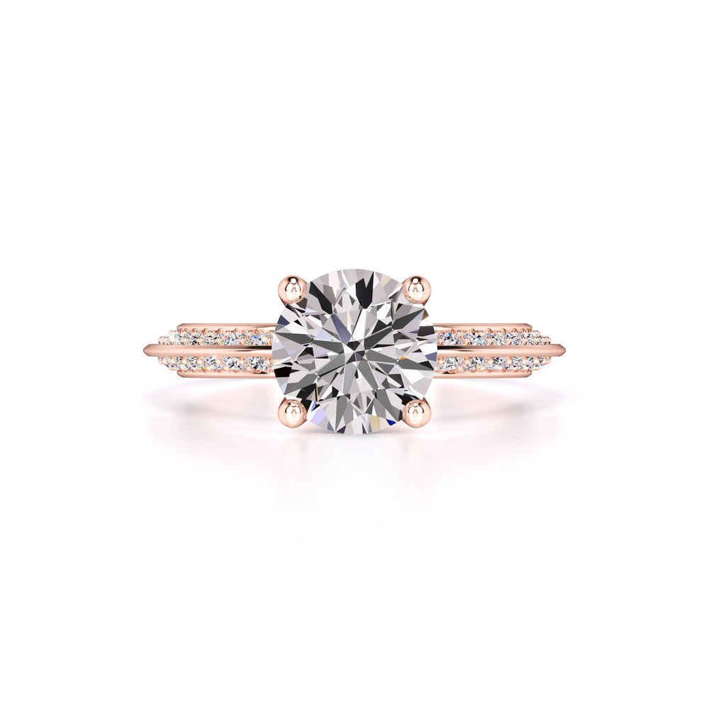 Lauren Moissanite & Lab Grown Diamond Ring | Rose Gold | 1