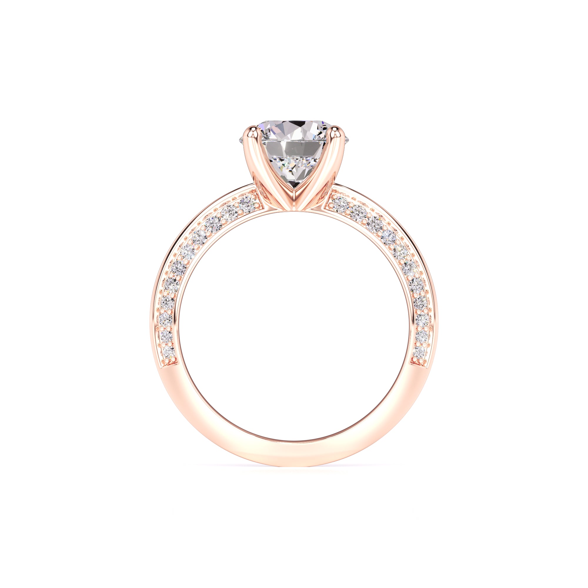 Lauren Moissanite & Lab Grown Diamond Ring | Rose Gold | 4