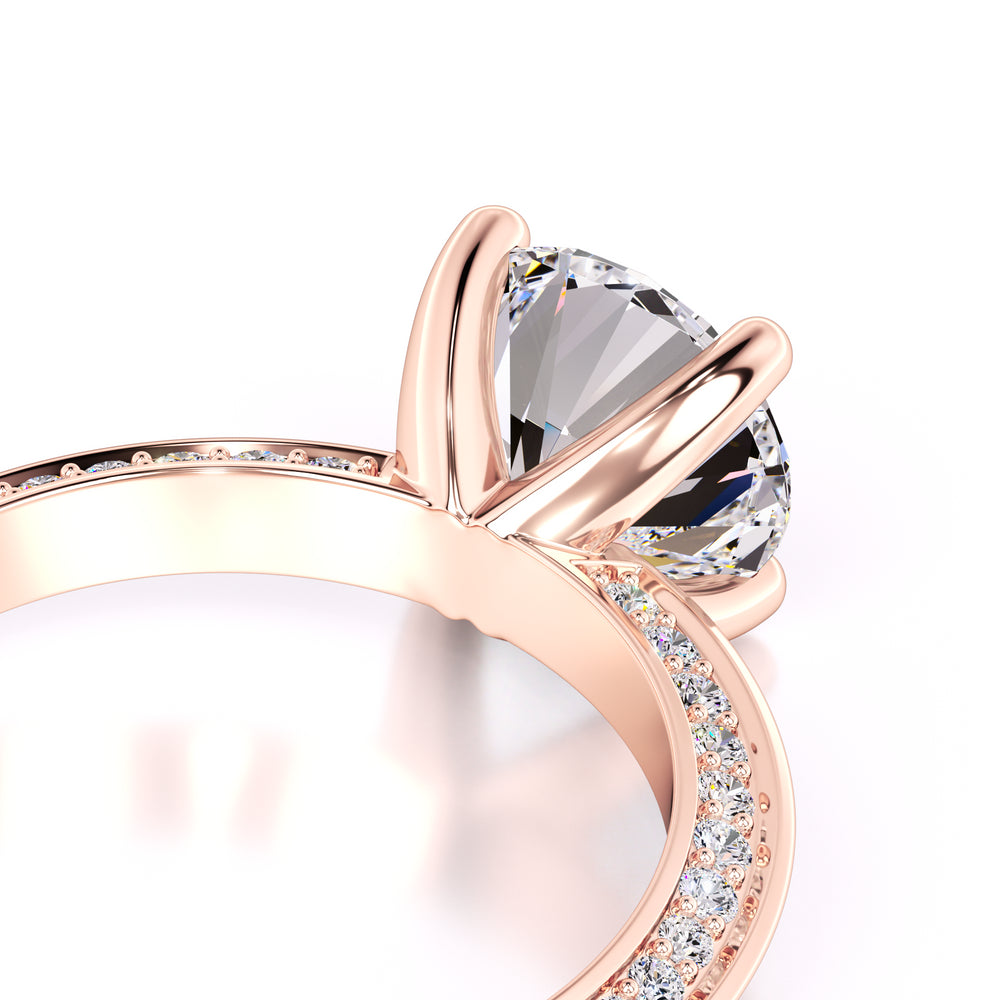 Lauren Moissanite & Lab Grown Diamond Ring | Rose Gold | 2