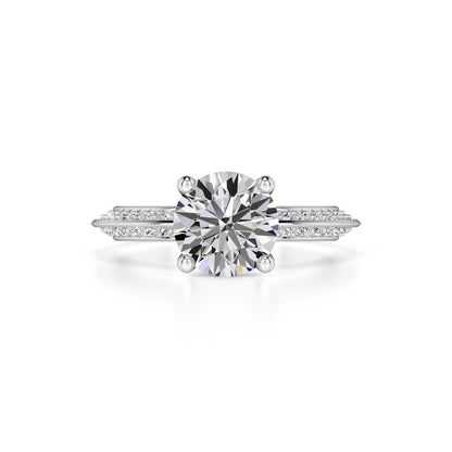Lauren Moissanite & Lab Grown Diamond Ring | White Gold | 1