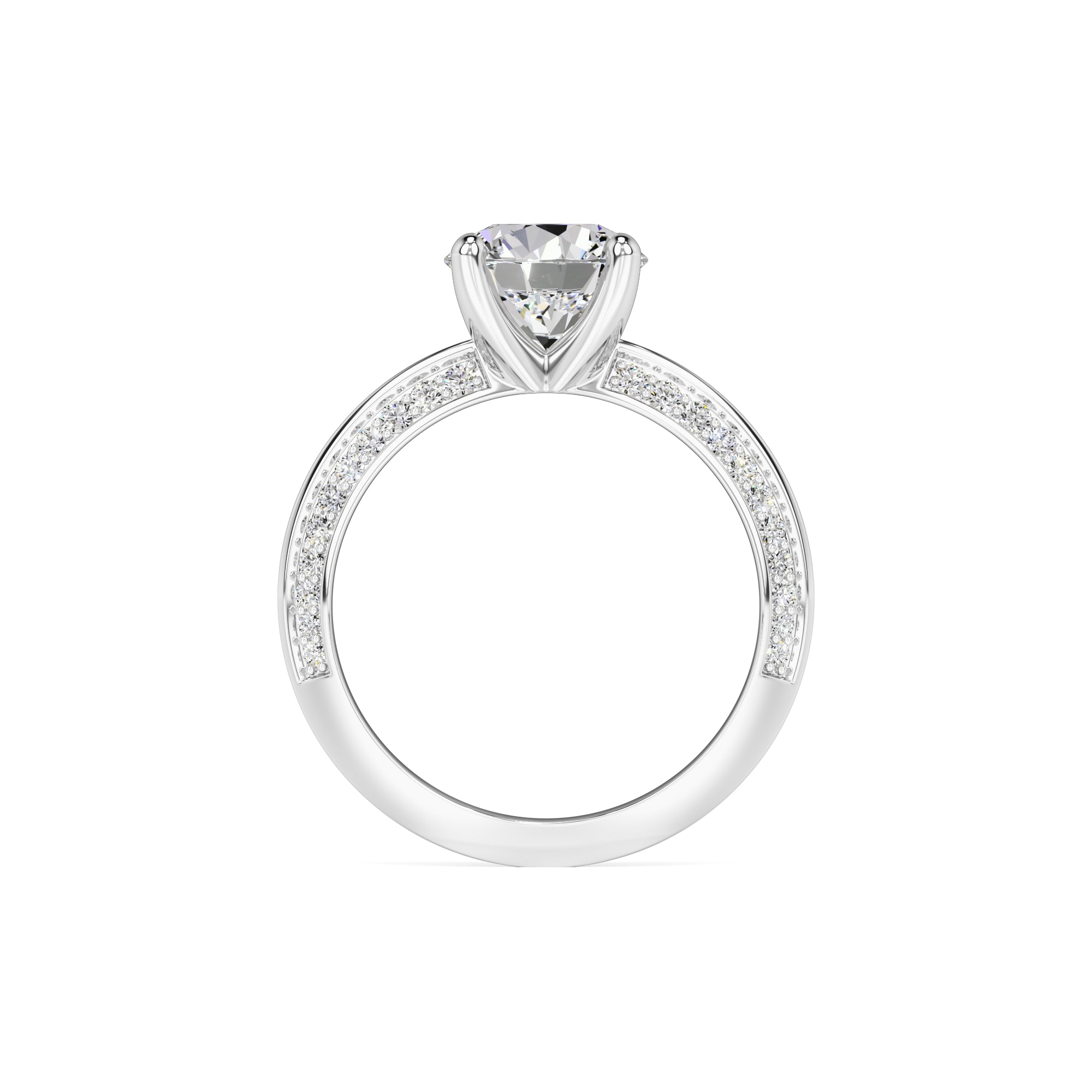 Lauren Moissanite & Lab Grown Diamond Ring | White Gold | 4