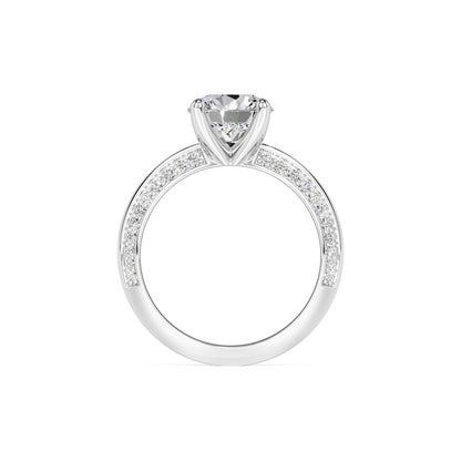 Lauren Moissanite & Lab Grown Diamond Ring | White Gold | 4