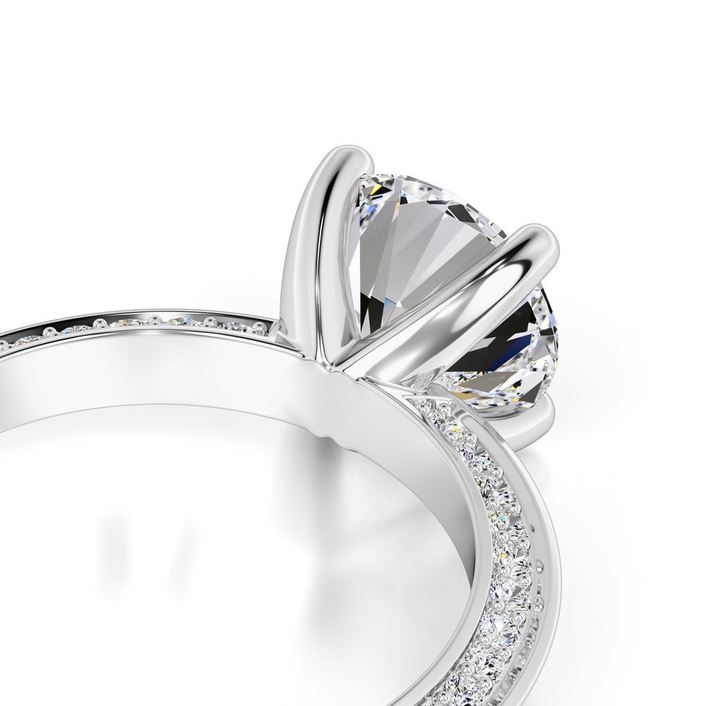 Lauren Moissanite & Lab Grown Diamond Ring | White Gold | 2