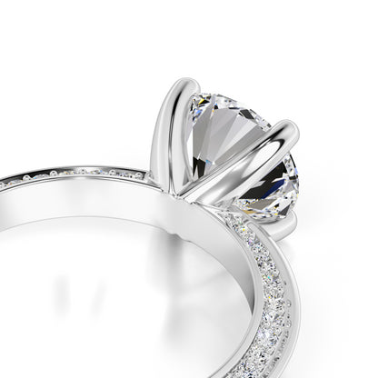 Lauren Moissanite & Lab Grown Diamond Ring | White Gold | 2