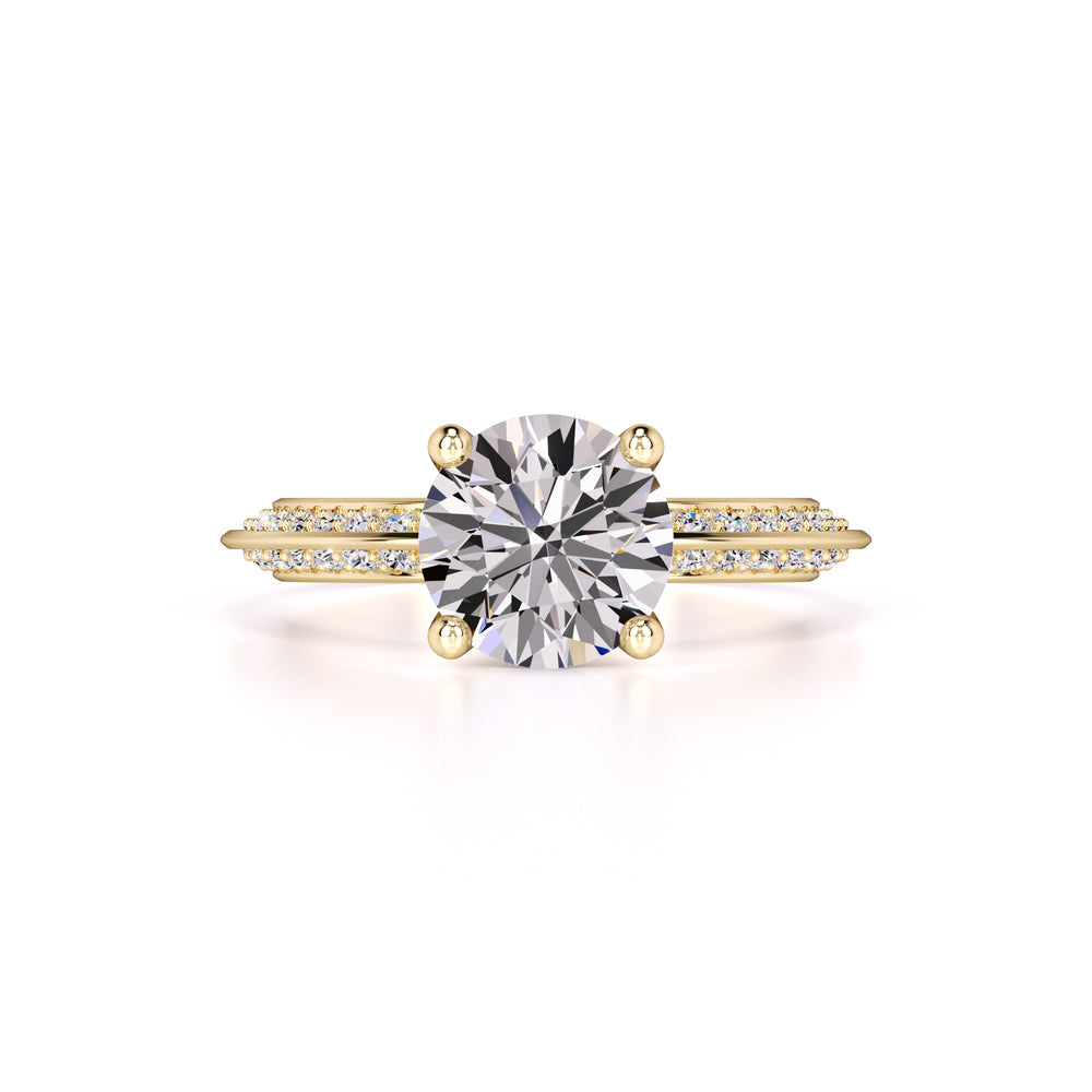 Lauren Moissanite & Lab Grown Diamond Ring | Yellow Gold | 1
