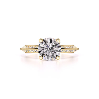 Lauren Moissanite & Lab Grown Diamond Ring | Yellow Gold | 1