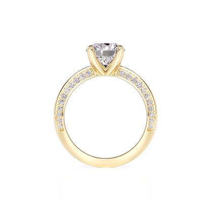 Lauren Moissanite & Lab Grown Diamond Ring | Yellow Gold | 4
