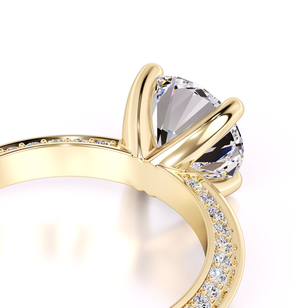 Lauren Moissanite & Lab Grown Diamond Ring | Yellow Gold | 2