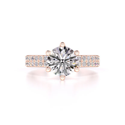 Jennifer Moissanite & Lab Grown Diamond Ring | Rose Gold | 1