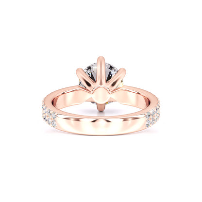 Jennifer Moissanite & Lab Grown Diamond Ring | Rose Gold | 3