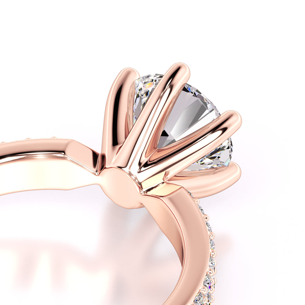Jennifer Moissanite & Lab Grown Diamond Ring | Rose Gold | 2