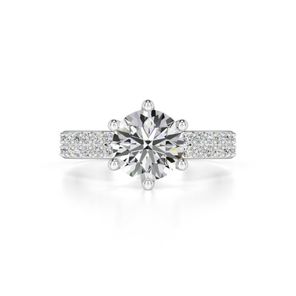 Jennifer Moissanite & Lab Grown Diamond Ring | White Gold | 1